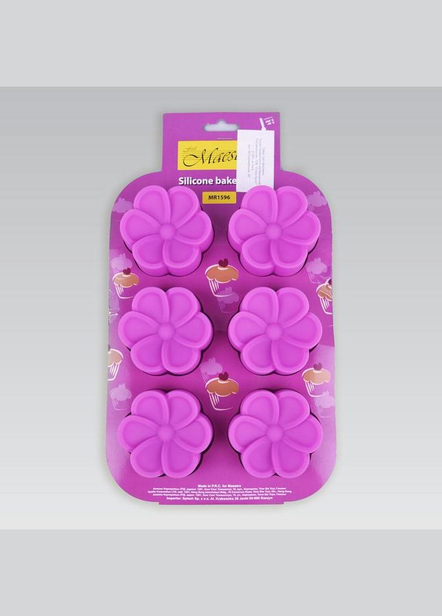 Форма для випікання кексів MR-1596-New 17.5х31.2 см Maestro Квіти (320866642)