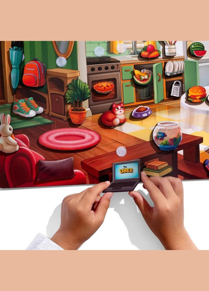 Дерев'яний пазл-вкладиш "Наведи лад в кімнаті та нагодуй Ваню" (ПСД271) PSD271 No Brand (339778339)