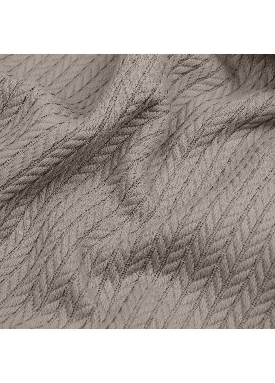 Плед-покрывало косичка 160х230 см Bronze Knitted Braid Кварцевый Cosas (369668634)