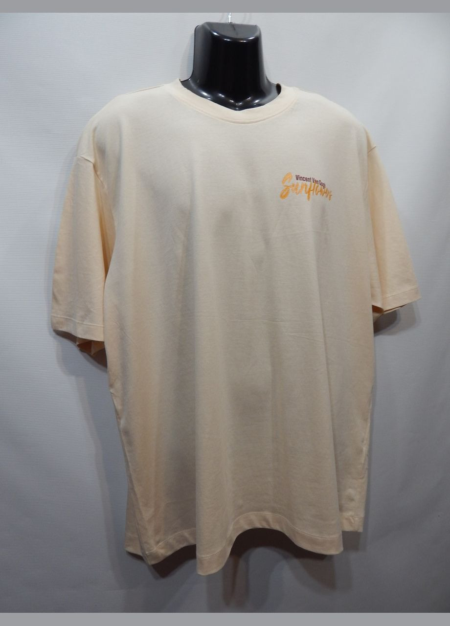 Бежева чоловічі футболки vincent van gogh оригінал р.56 065fmls (тільки у вказаному розмірі, тільки 1 шт) Primark