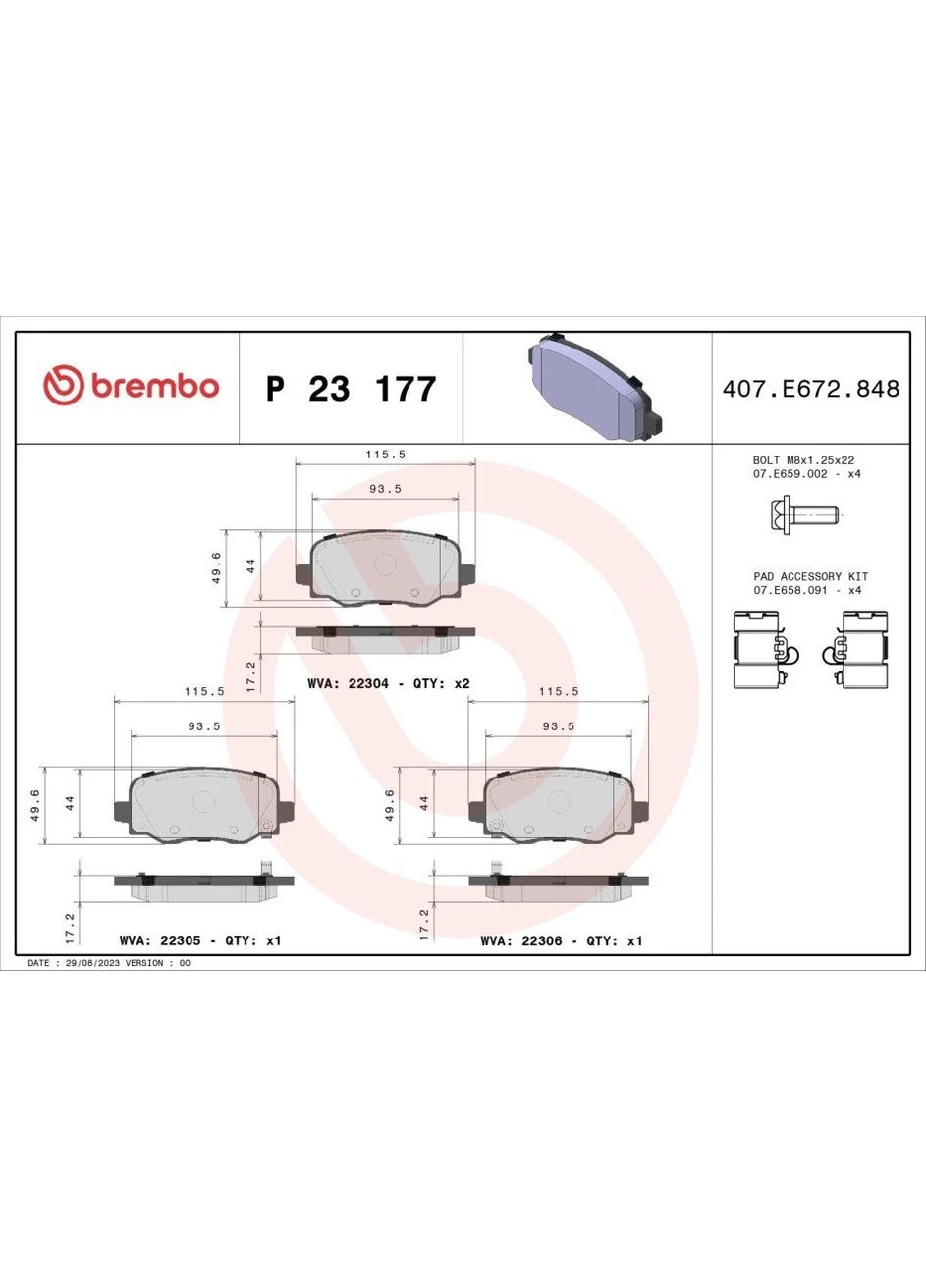 Гальмівні колодки дискові Brembo (365726749)