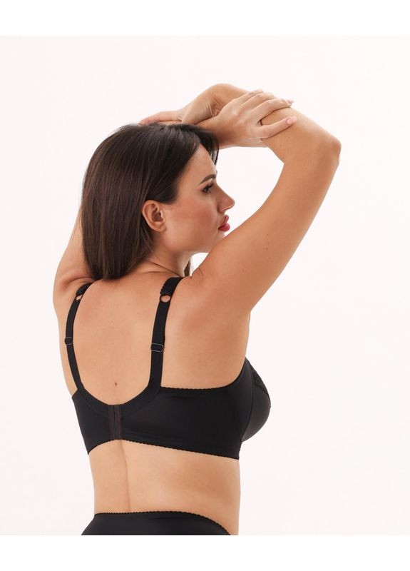 Чёрный бюстгальтер без косточек с мягкими чашками Kalyna без косточек