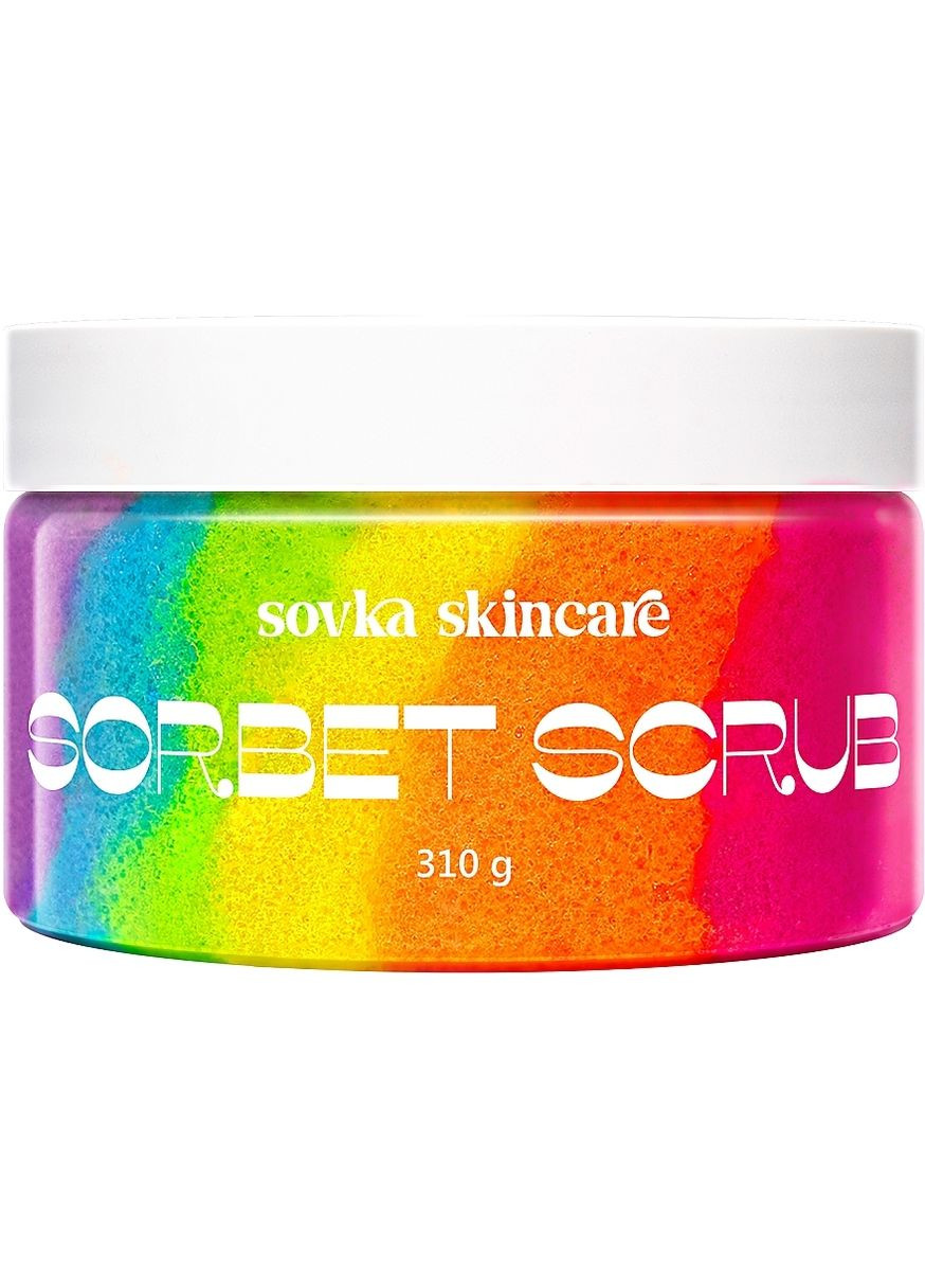 Скраб для тіла "Фруктова веселка" Sorbet Scrub Fruit Rainbow 310g (1105626-31019504) Sovka Skincare (368657420)