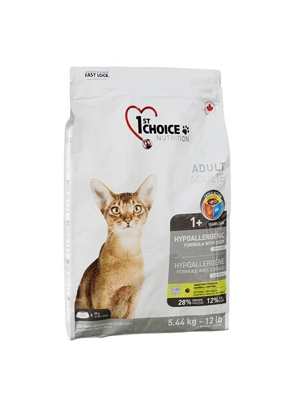 Сухий корм Adult Hypoallergenic для котів 5.44 кг (65672264051) 1st Choice (307930461)