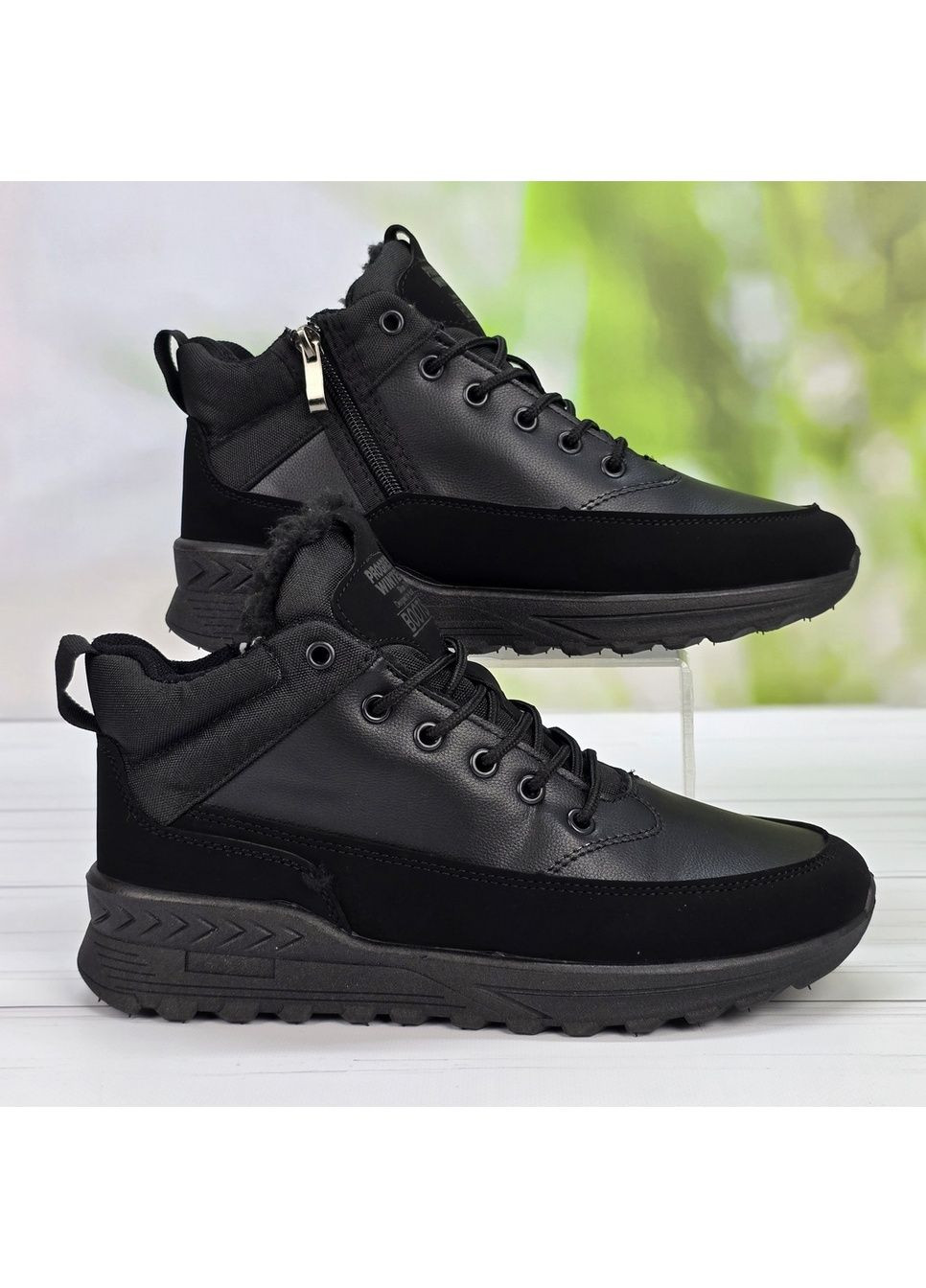Черные зимние мужские зимние ботинки Progress