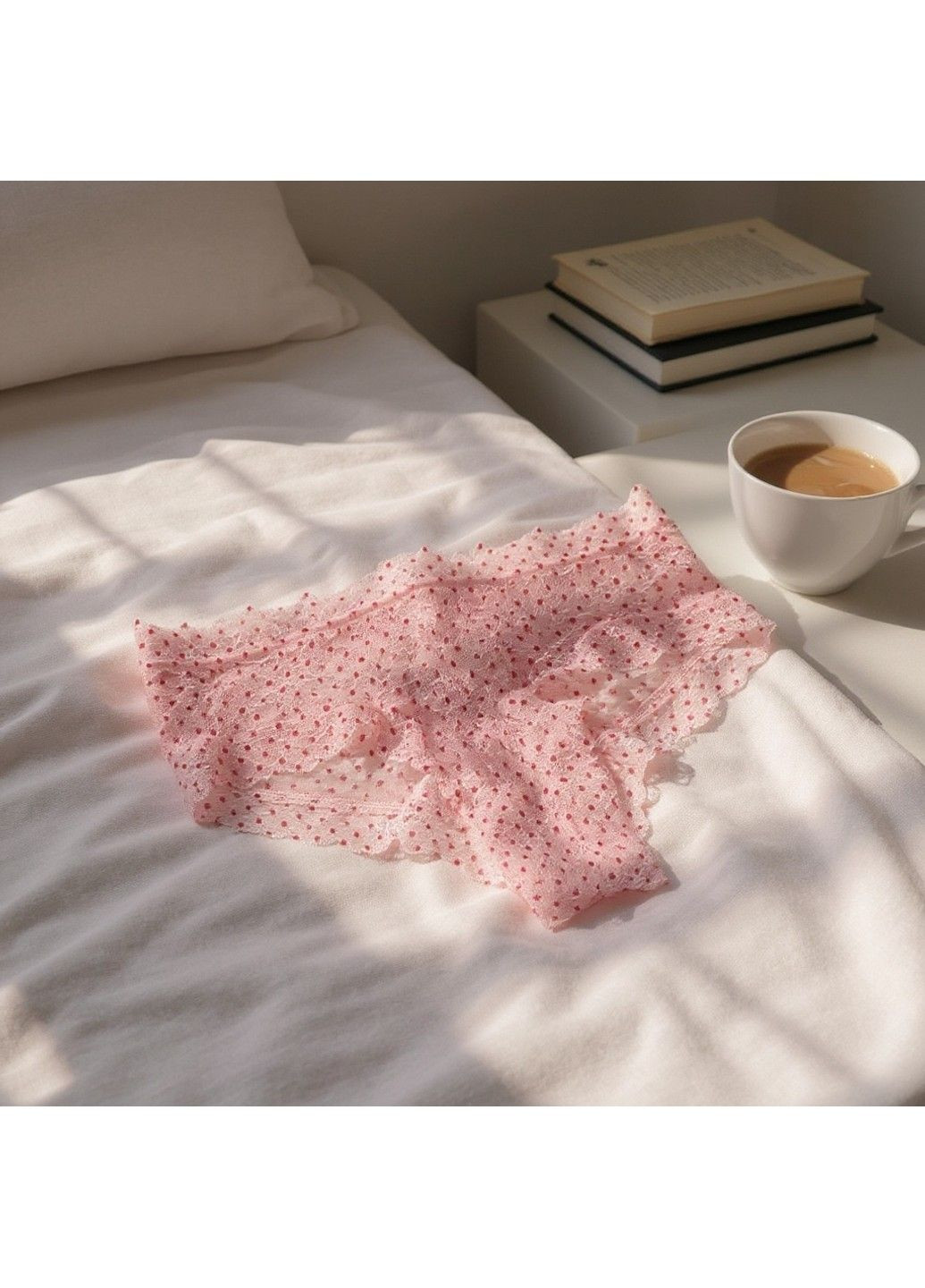 Трусики-чіки жіночі мереживні Lace-Up Cheeky Panty рожеві Victoria's Secret (355793601)