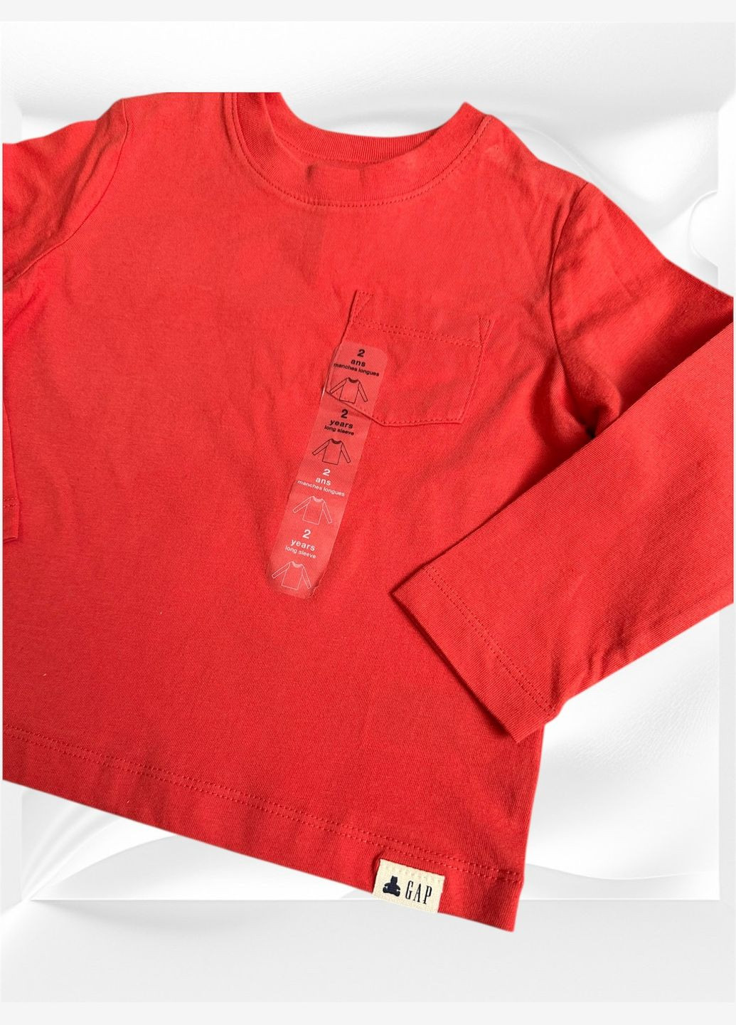 Оранжевый демисезонный лонгслив Gap однотонный