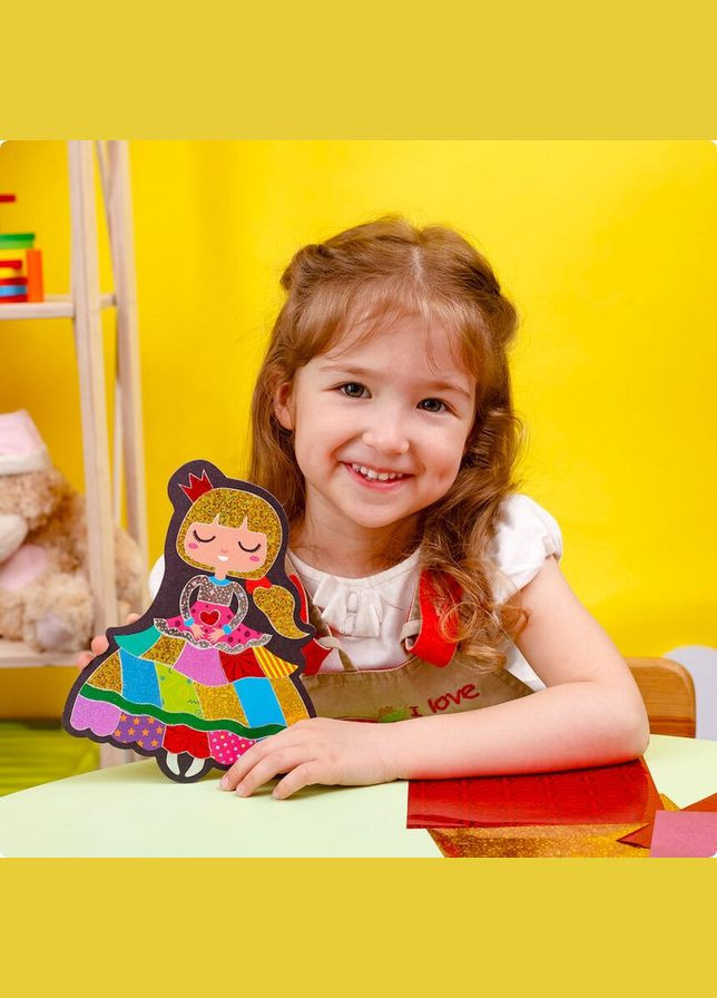 Набір для творчості "Foil Craft Принцеса" VT4433-11, 18 аркушів фольги VladiToys (366842313)