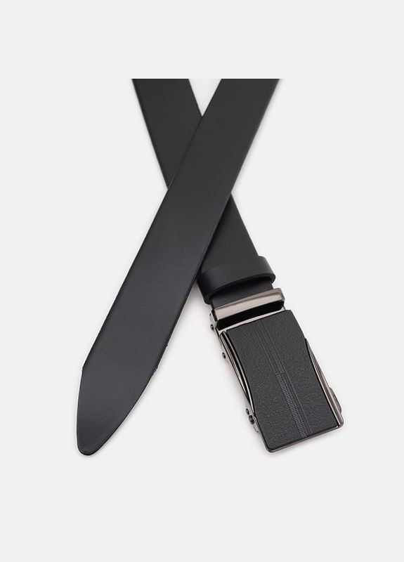 Мужской кожаный ремень 125v1genav22-black Borsa Leather (322190025)