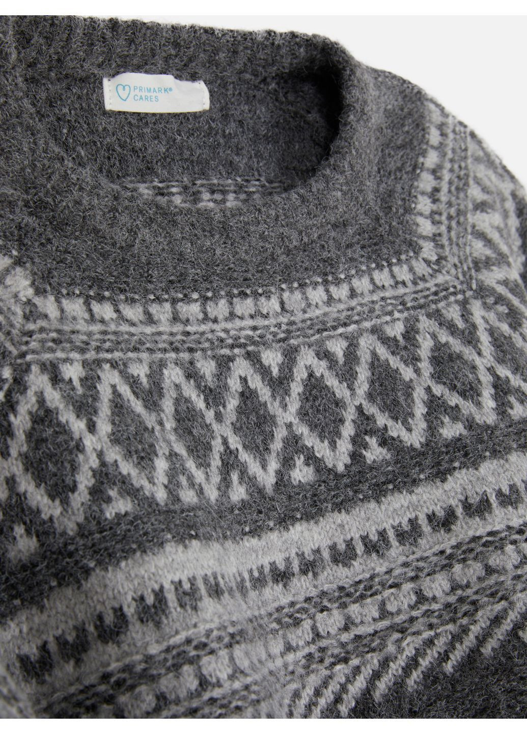 Сірий джемпер зима,сірий в візерунки, Primark