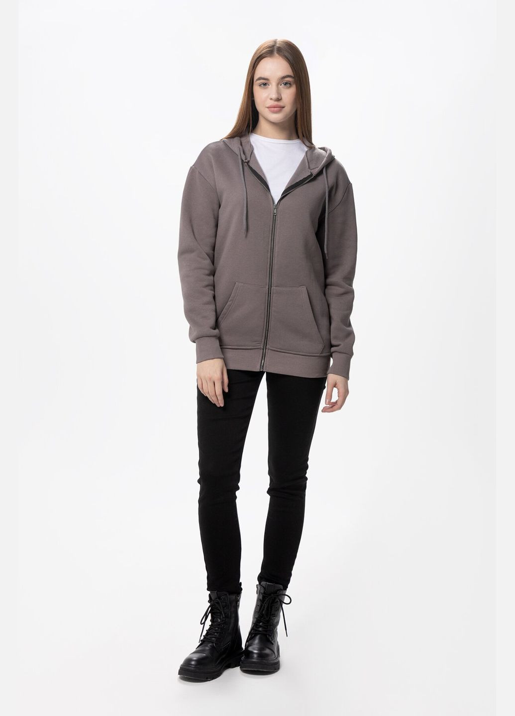 Толстовка однотонная женская 0923 Кофейный (2000990090843W) shop (2000990090843) Street (315988036)