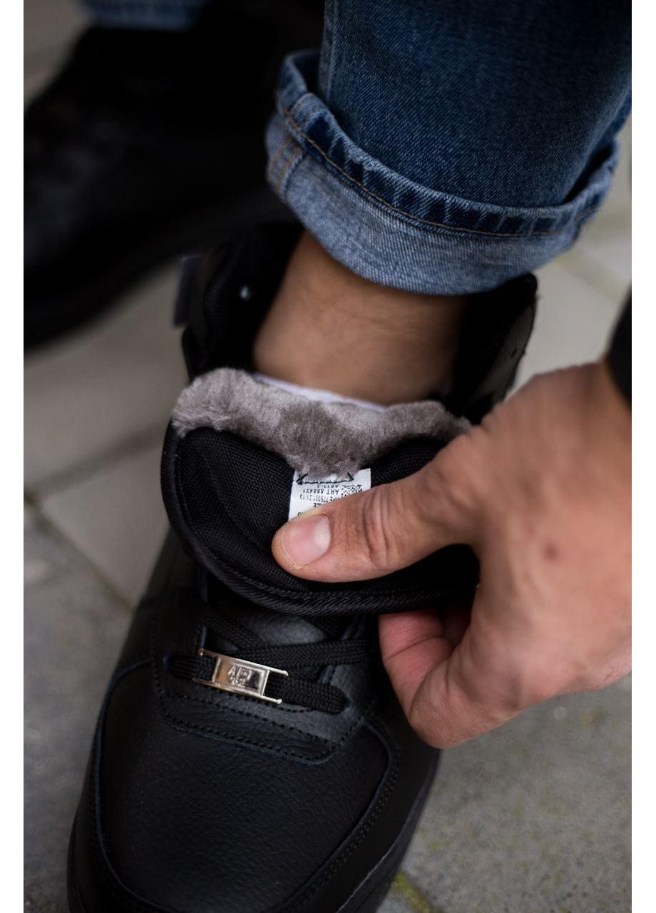 КРОСІВКИ ЖІНОЧІ NIKE AIR FORCE 1 HIGH BLACK НАЙК АІР ФОРС 1 ПРЕМІУМ No Brand чорні зими (367169781)