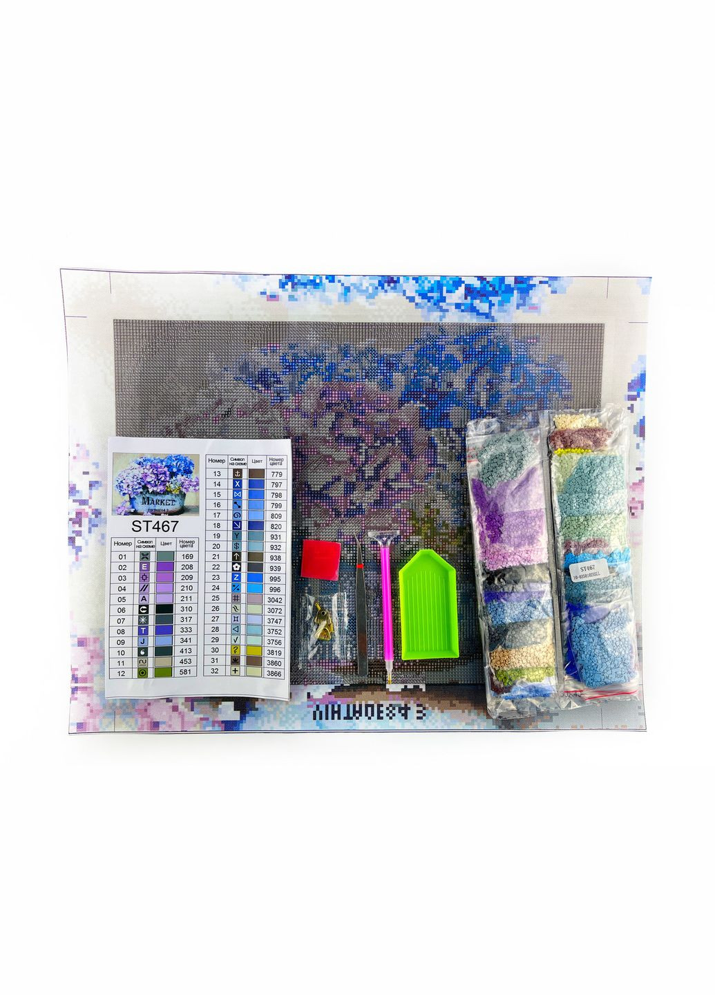 Цветы гортензии 30х40 ST467 ColorArt (299772633)