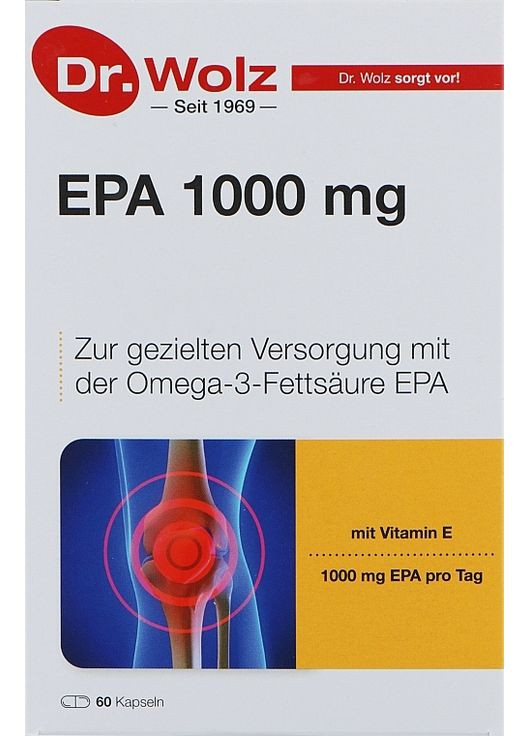 Омега-3 жирные кислоты из EPA 1000 мг Omega-3 60шт (1415660-31106998) Dr.Wolz (368884208)