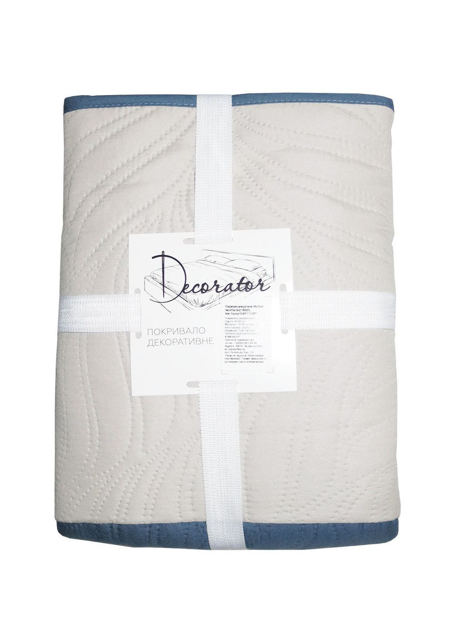 Покривало двостороннє — Листя бежевий/бірюзовий 140x215 Decorator (304976612)