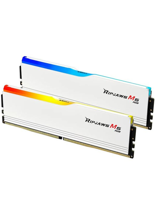 Модуль памяти DDR5 2x32GB/6400 Ripjaws M5 RGB White (F5-6400J3239G32GX2-RM5RW) G.SKILL (362213363)