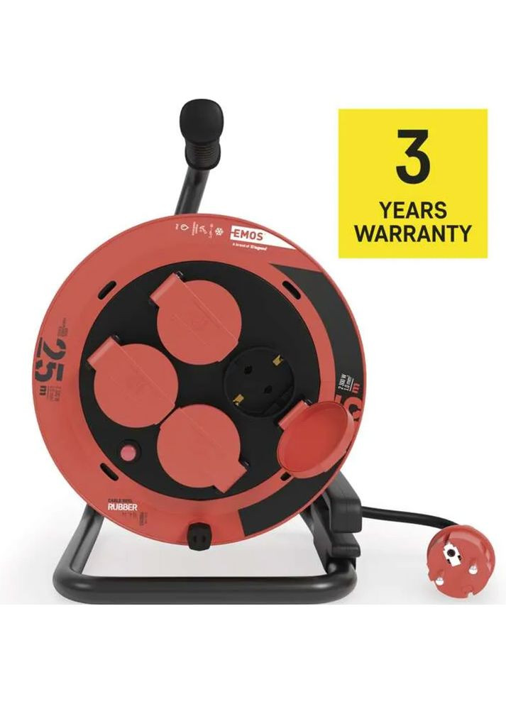 Удлинитель P082251 4 розетки 25 м Red Emos (363837306)