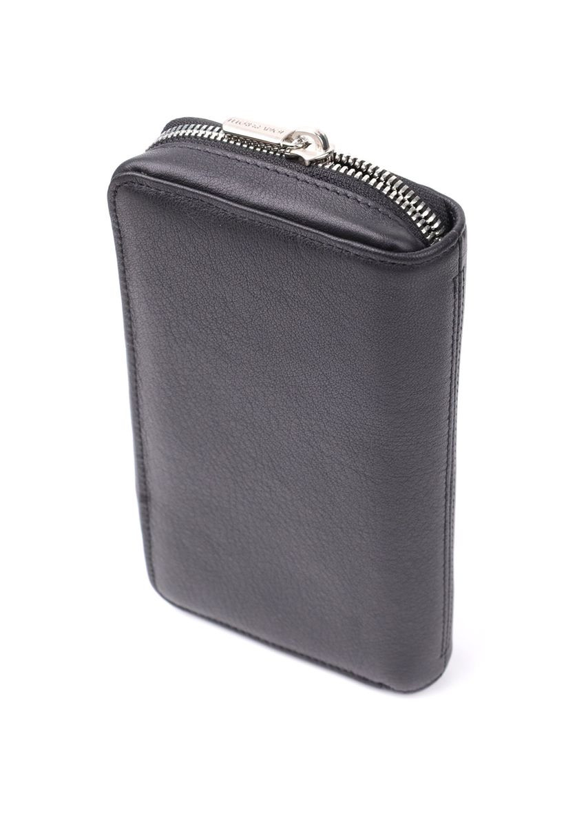 Практичний жіночий гаманець на одне відділення із зернистої натуральної шкіри 20863_1 (3622 nero) Чорний Tony Perotti (362043628)