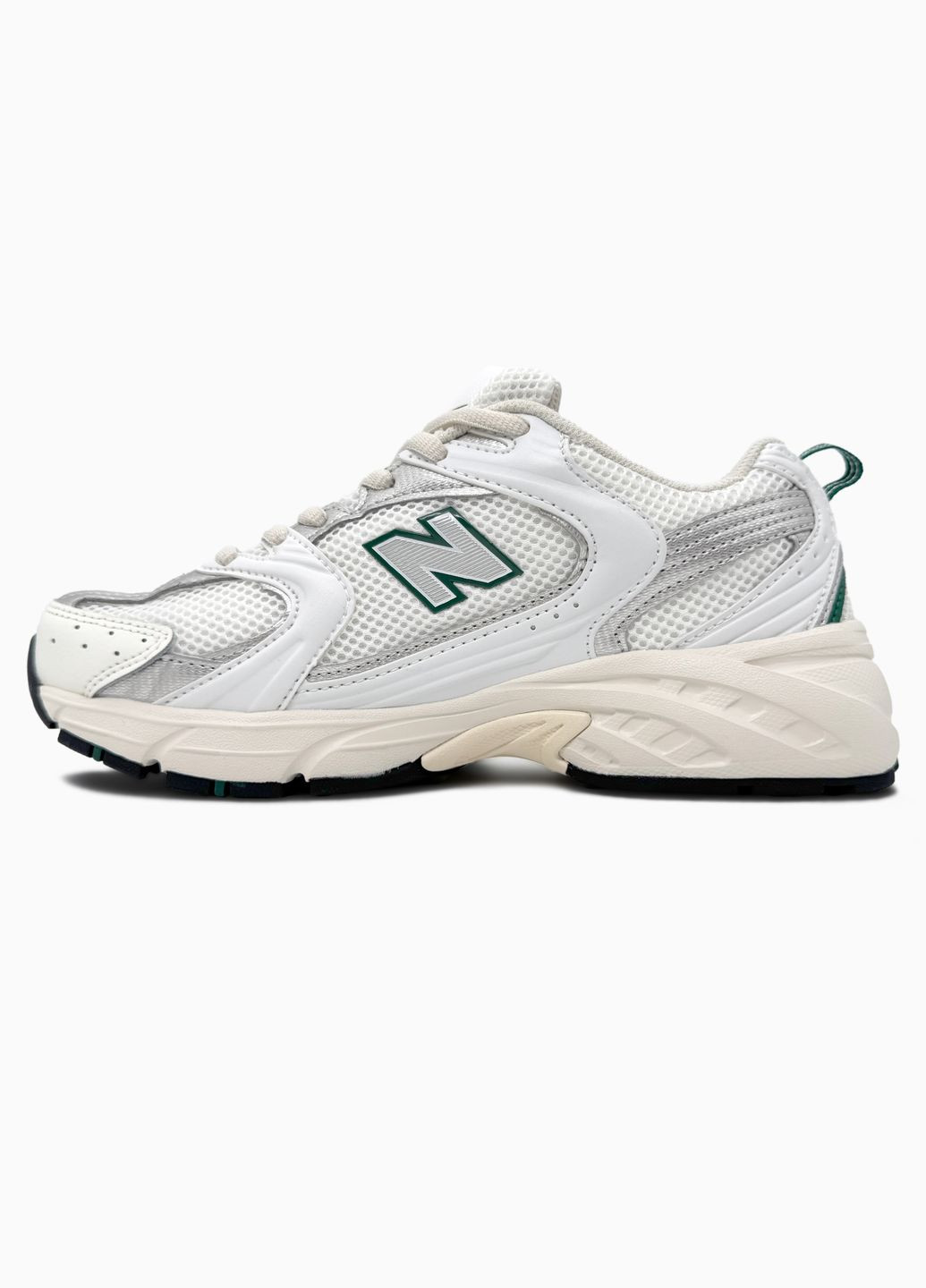 Кросівки жіночі New Balance 530 White Silver Green | Нью Беланс 530 білі No Brand білі демісезони (342059628)