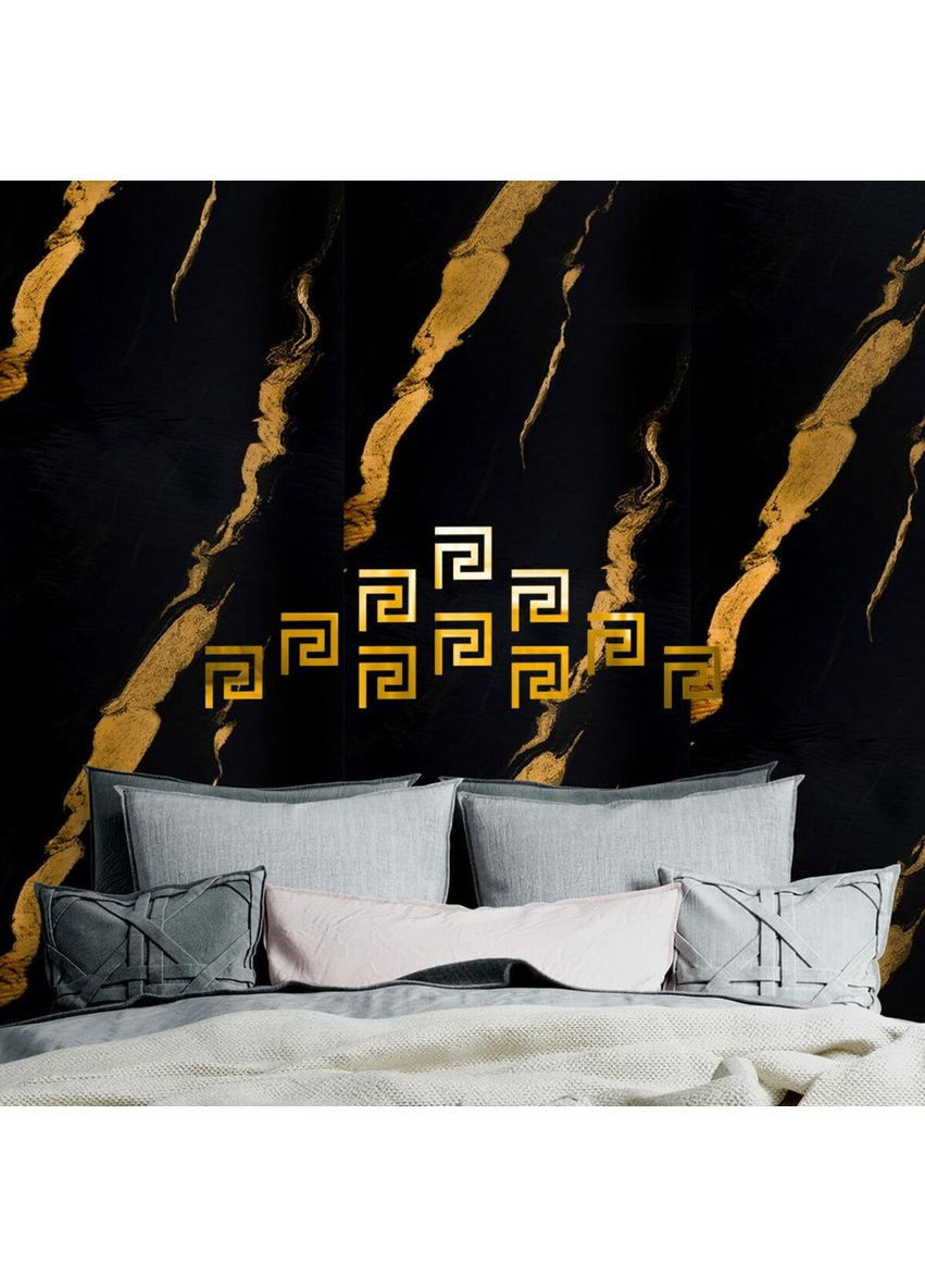 Дзеркальний декор акриловий самоклеючий золото,10шт (D) 3DPanda2507 Sticker Wall (365776848)