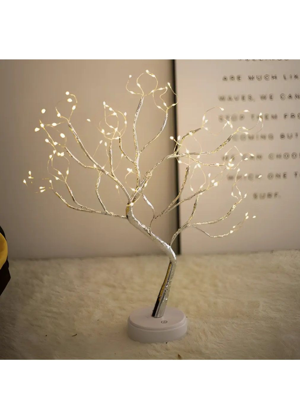 Комплект ночник дерево с работой от батареек теплым белым светом со светодиодной LED лентой 5 метров (480417-Prob) Unbranded (335206754)