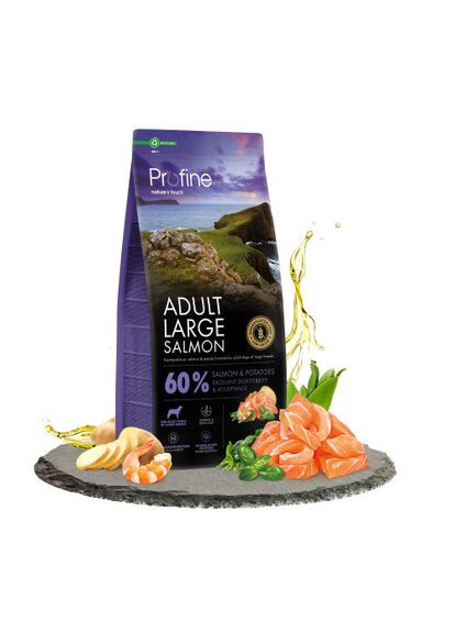 Корм сухий Large Salmon and Potatoes для дорослих собак великих порід, з лососем та картоплею, 12 кг (*) Profine (323219602)