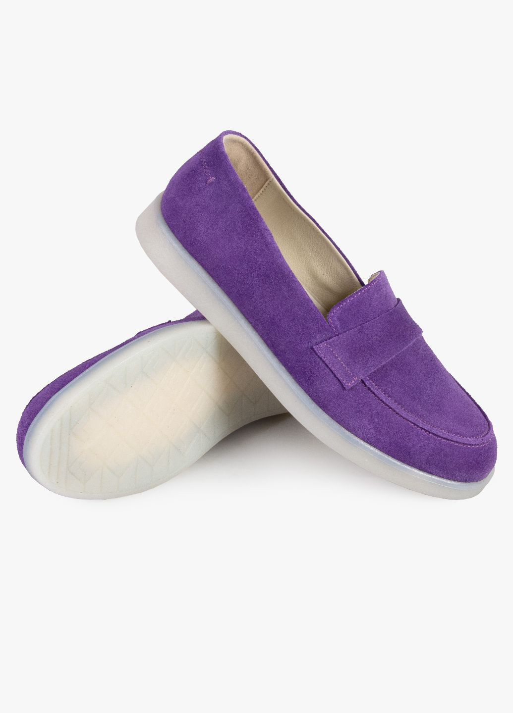 ModaMilano Туфлі лофери жіночі бренду 8200699_(7) фіолетовий з натуральний нубук, україна — демісезон (343274197)