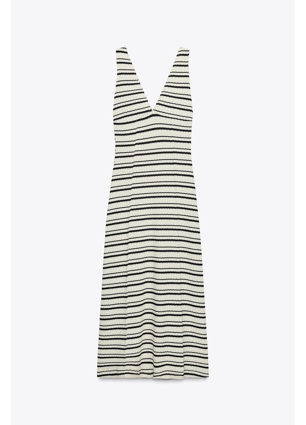 Комбінована сукня міді з домотканим ефектом Zara