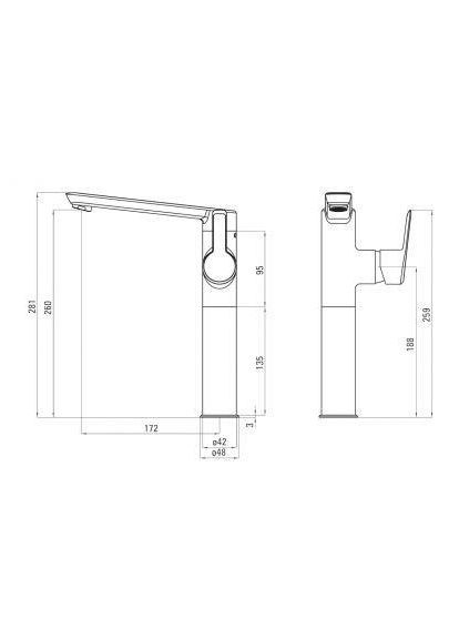 Змішувач для раковини Arnika BQA N21K Deante (314975520)