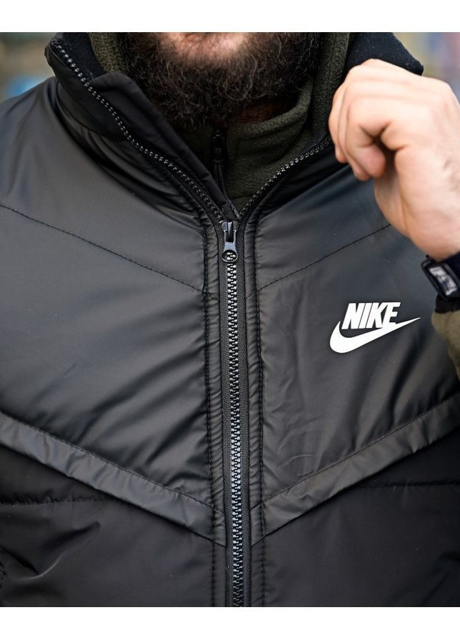 Серая демисезонная мужская жилетка nike grey 4 No Brand