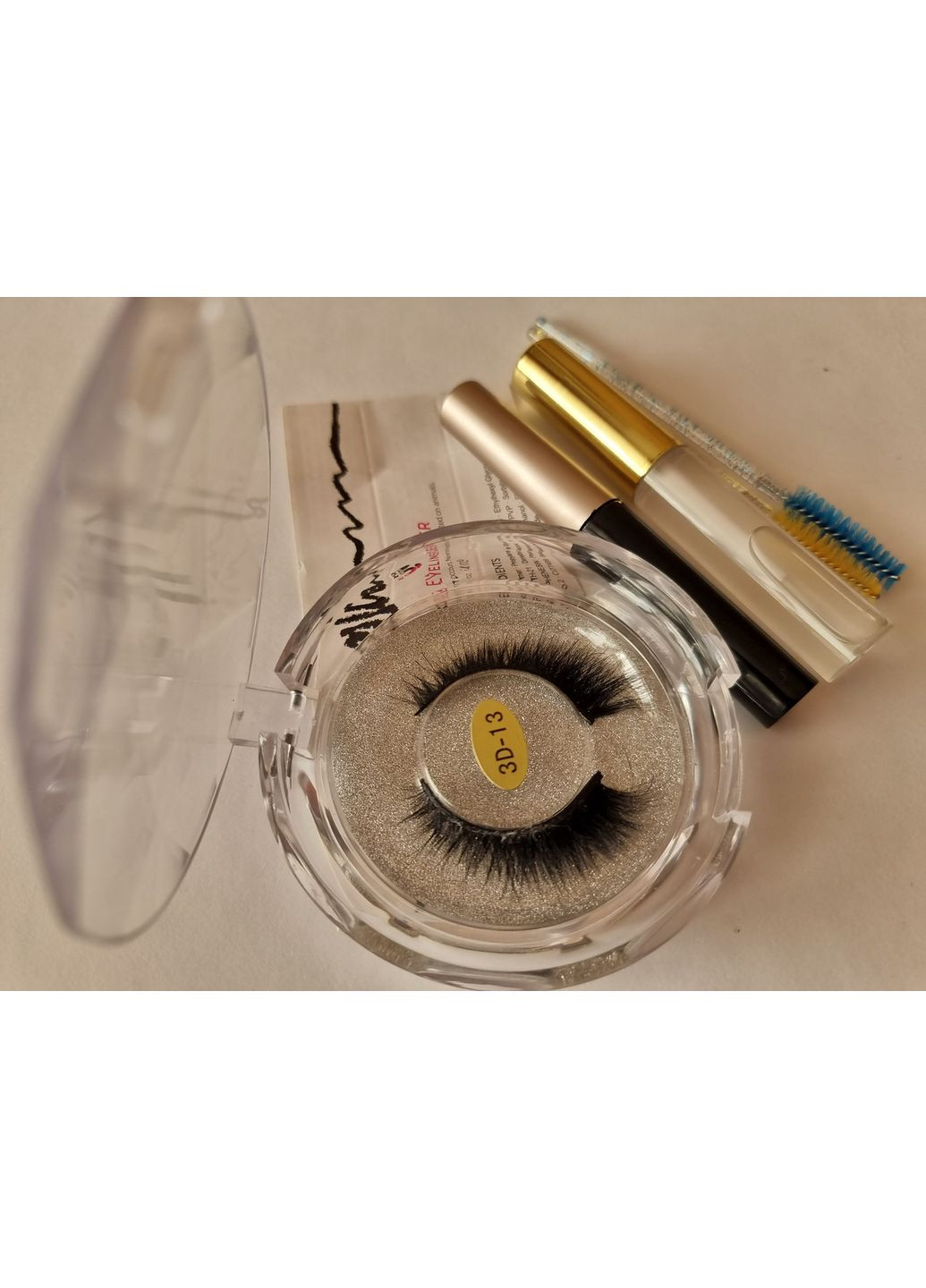 Набір ОРИГІНАЛ багаторазові вії + підводка для надягання: Чорна + Прозора Magnetic Lashes (366668530)