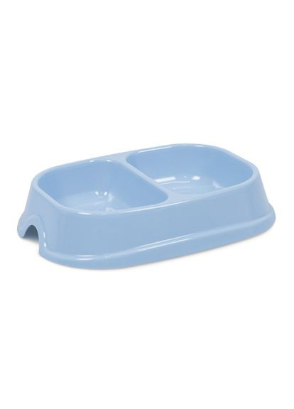 Миска Priroda Модерн №1 Дует для кошек пластиковая 400 мл светло-голубая Природа (331183932)
