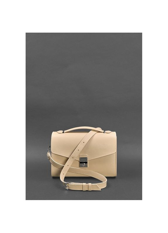 Сумка жіноча шкіряна через плече кроссбоді Lola світло-Біжова BlankNote (302008235)