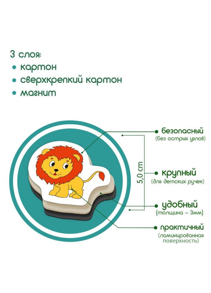 Детский набор магнитов Магнитная история Животные ML4032-01 EN MAGDUM (306436377)