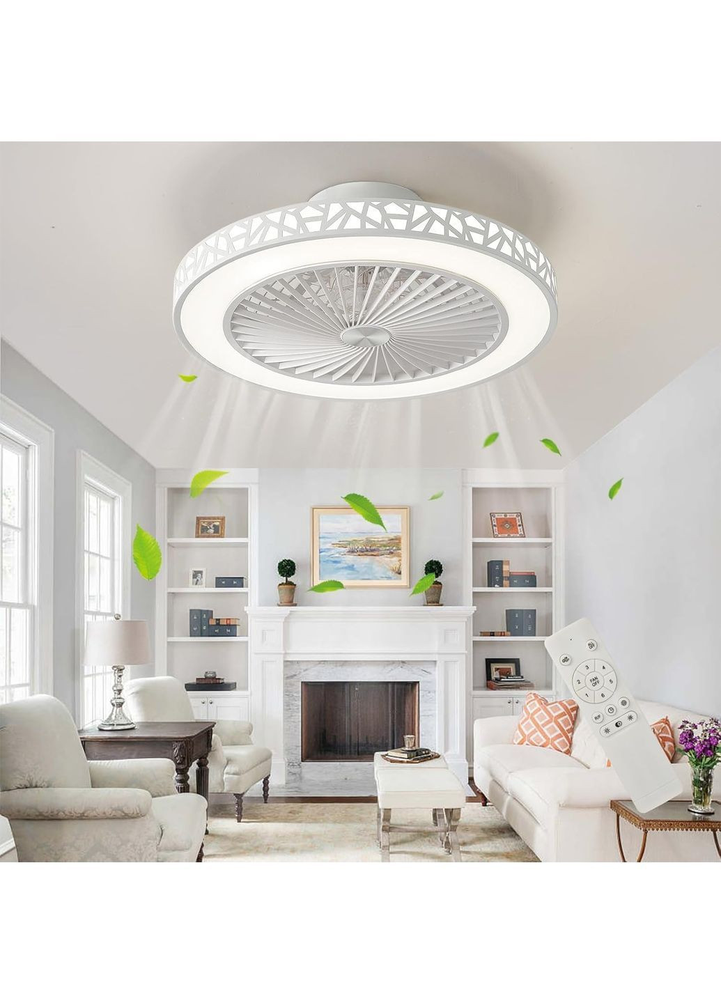 Стельовий світильник - вентилятор 52х52х17,5 см білий Amazon (372496190)