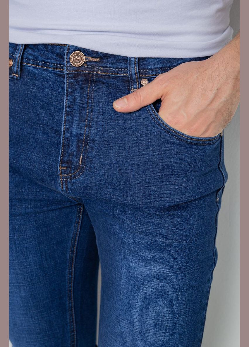 Синие демисезонные прямые джинсы мужские синие с потертостями размер 29 (sku_244r2310) Ager