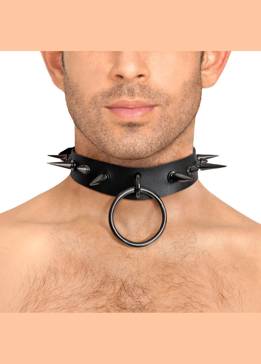 Чоловічий чокер з шипами - Archie Leather and Spikes Art of Sex (358890980)