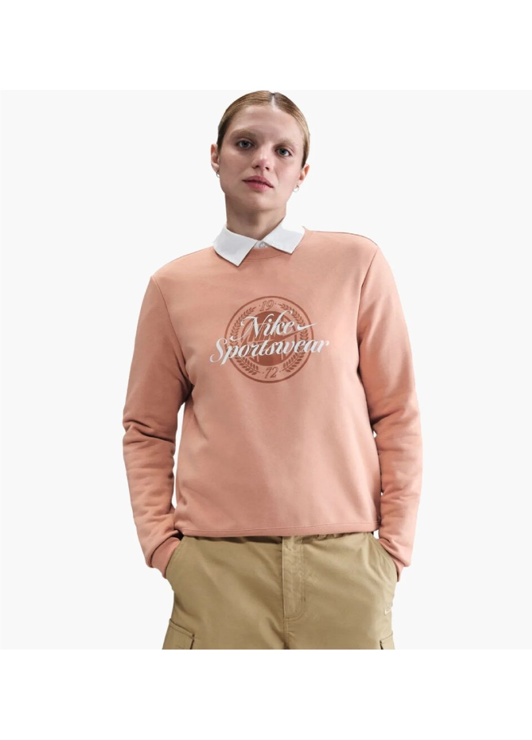 Свитшот женский Sportswear Club Fleece Peach Nike (365963420)