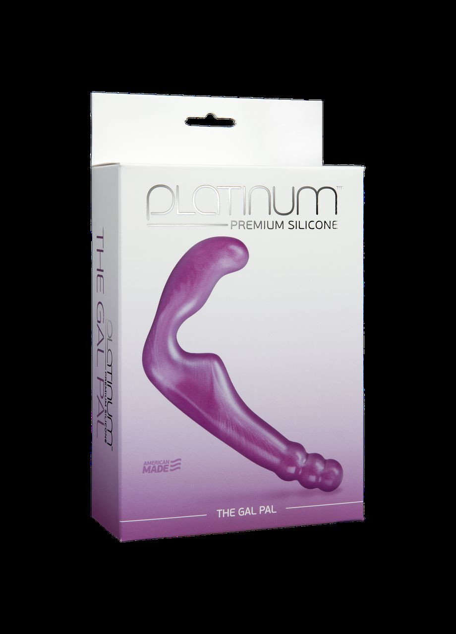 Безремневой страпон Doc Johnson The Gal Pal Purple, платинум силикон, диаметр 3см No Brand (303896886)