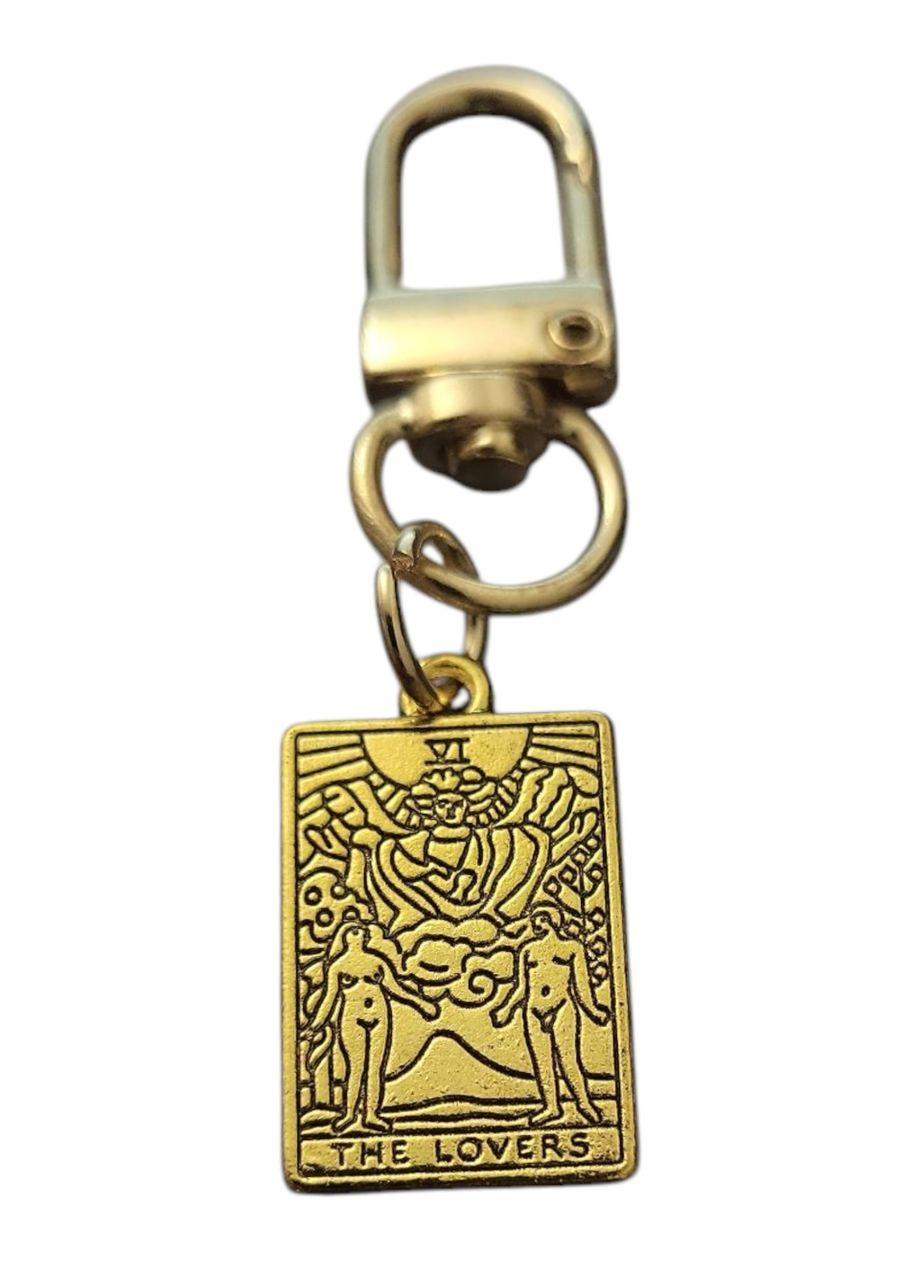 Брелок металевий Таро Закохані золотистий 58 мм No Brand (332183687)