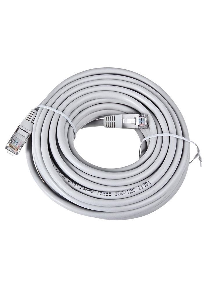 Сетевой кабель патчкорд 10 метров RJ-45 серый Заводской обжим Ritar (279555074)