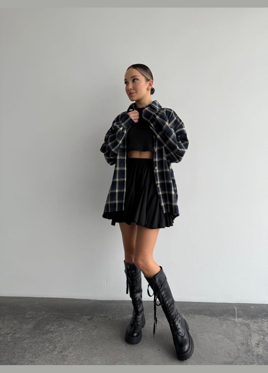 Черная повседневная однотонная женская юбка Avanti