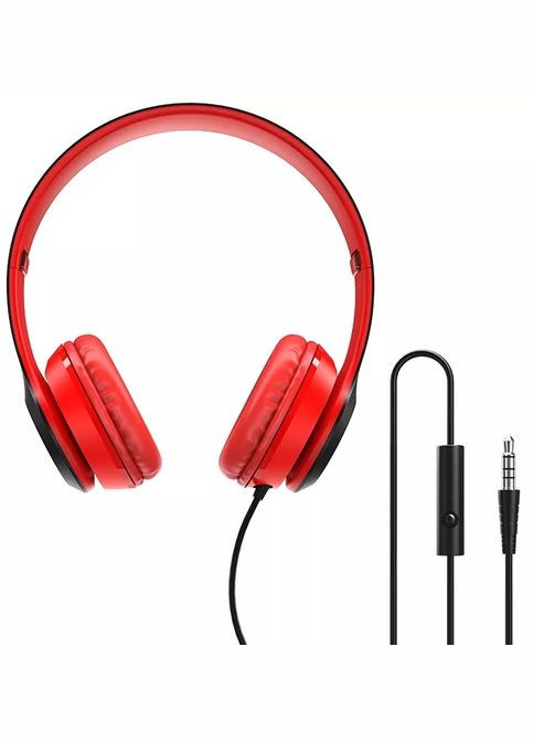 Наушники с микрофоном BO5 Star sound wired headphones Red Borofone (331012783)