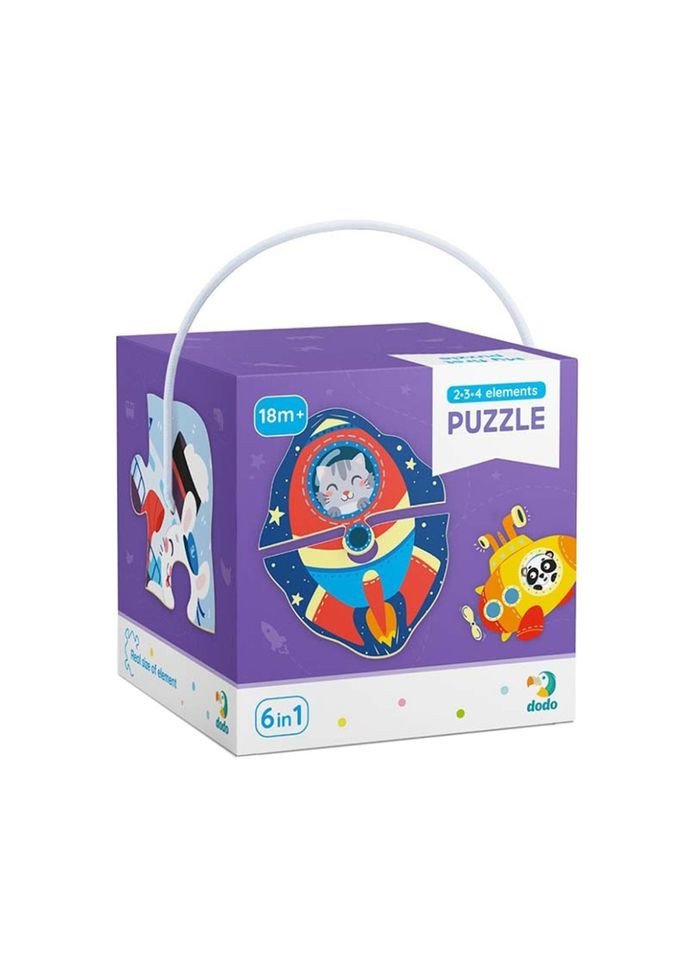 Детский пазл Транспорт DoDo 300154, 2-3-4 элемента DoDo Toys (334154722)
