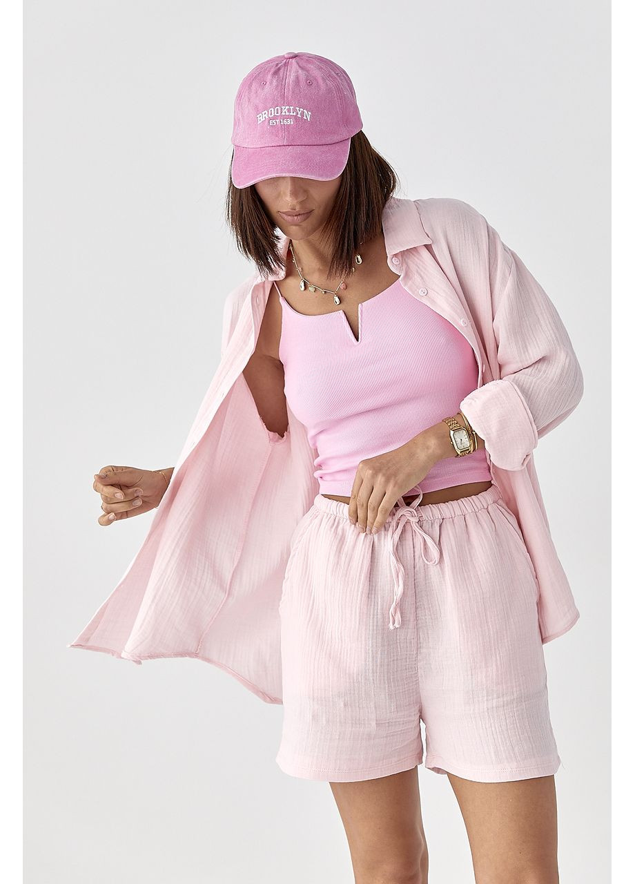 Муслиновый костюм с рубашкой и шортами Lurex (339433471)