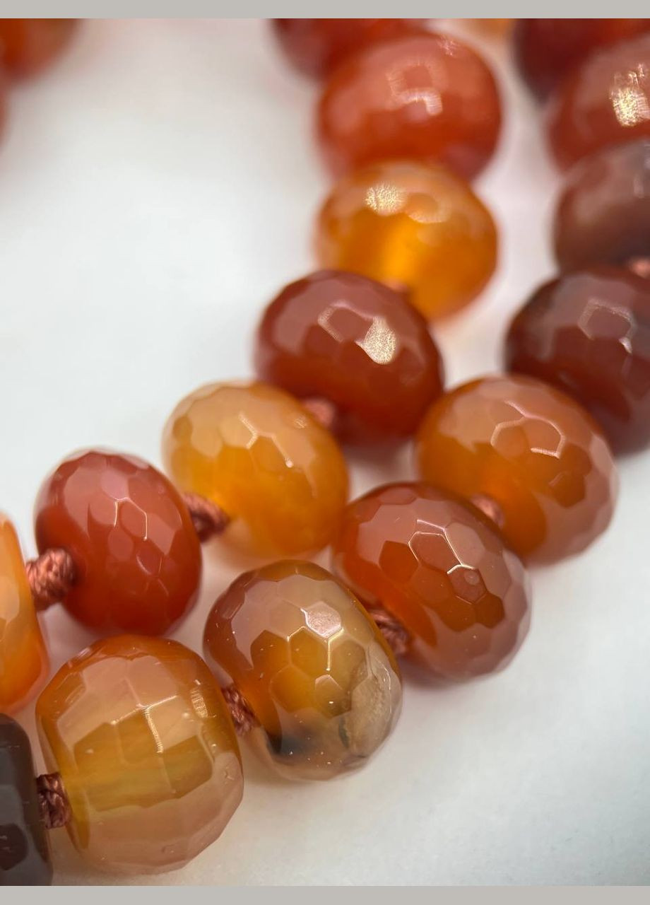 Намиста сердолік 42 см Коричневий 11698 No Brand (311686431)