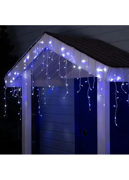 Новорічна святкова гірлянда бахрома 120 Led прозорий провід 3х0.5 м Hot Huez (363832227)