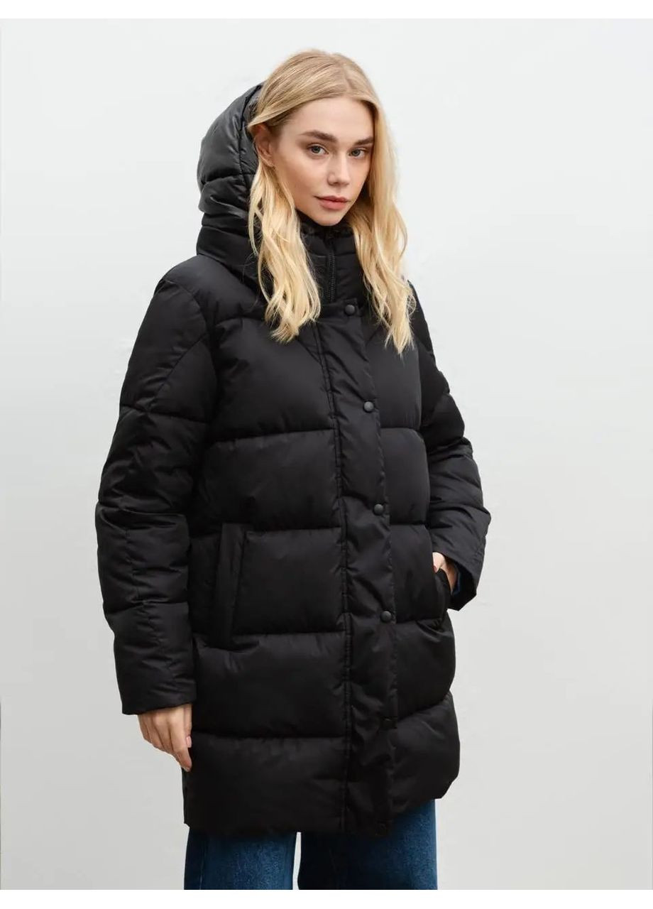 Черная зимняя зимняя куртка женская SK