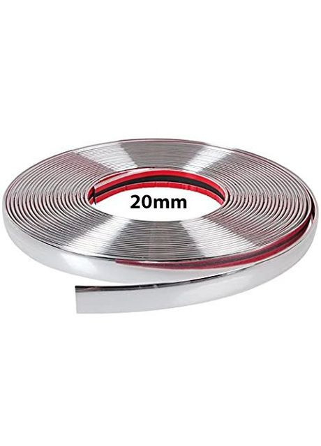 Молдинг-стрічка для самоклейна, хромований молдинг, стрічка (ширина 20 мм, ціна за 1 м) No Brand (362669733)
