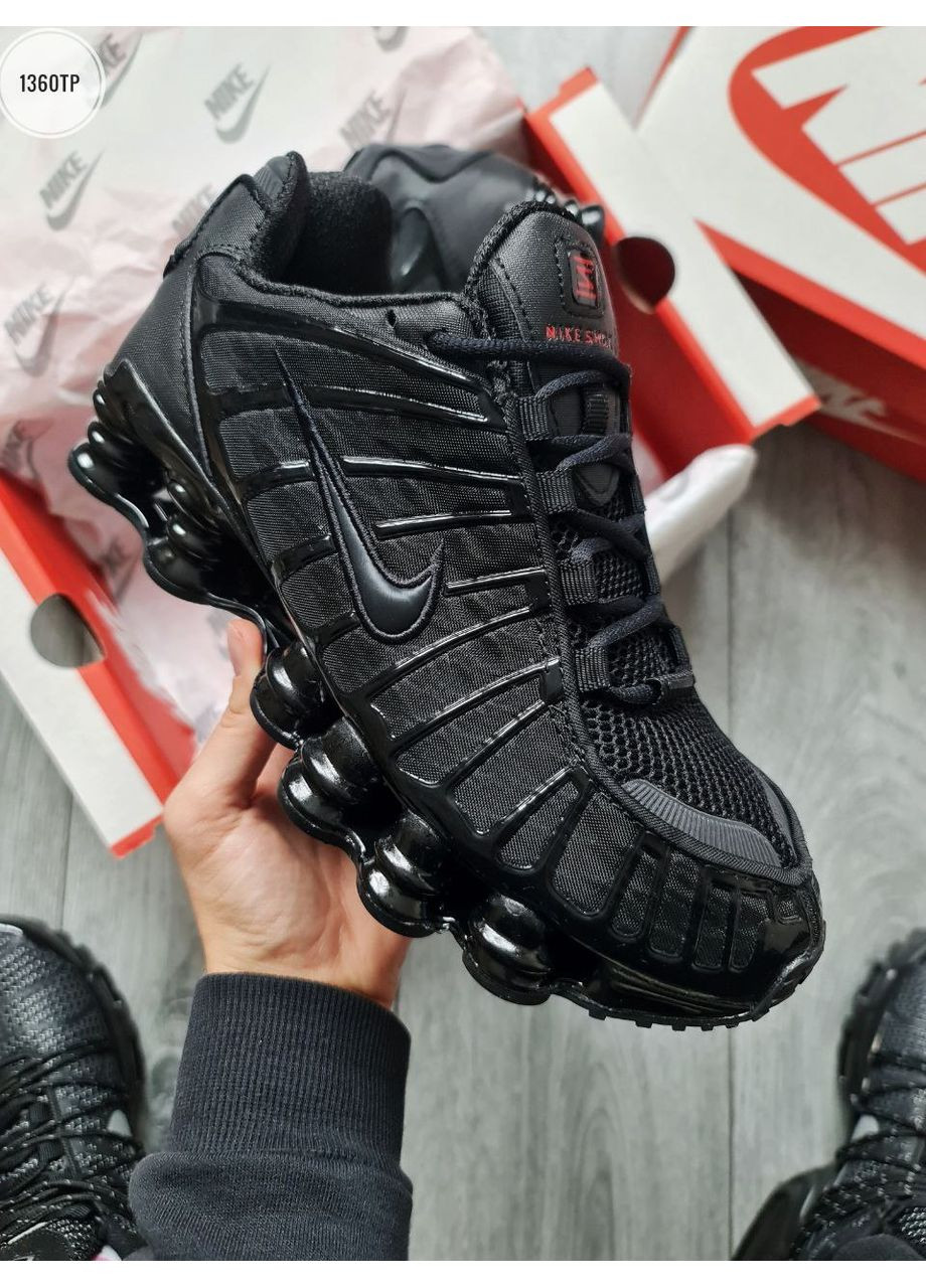 КРОССОВКИ ЖЕНСКИЕ NIKE SHOX TL BLACK НАЙК ШОКС ТЛ No Brand чёрные демисезоны (367172488)